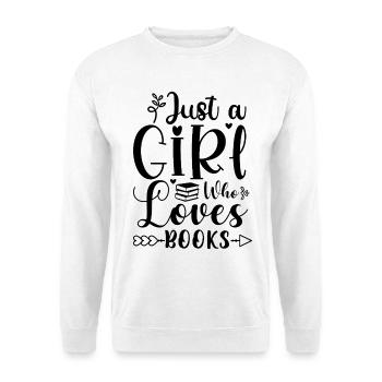 Juste une fille qui aime les livres - Sweat-shirt Unisexe - blanc - Devant