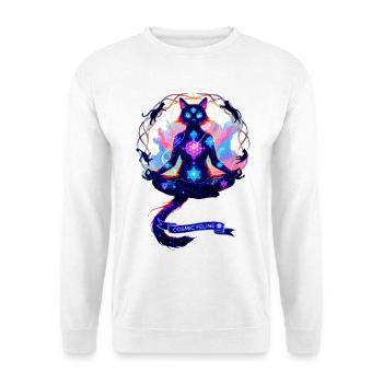 Chat de Chakra Cosmique - Sweat-shirt Unisexe - blanc - Devant