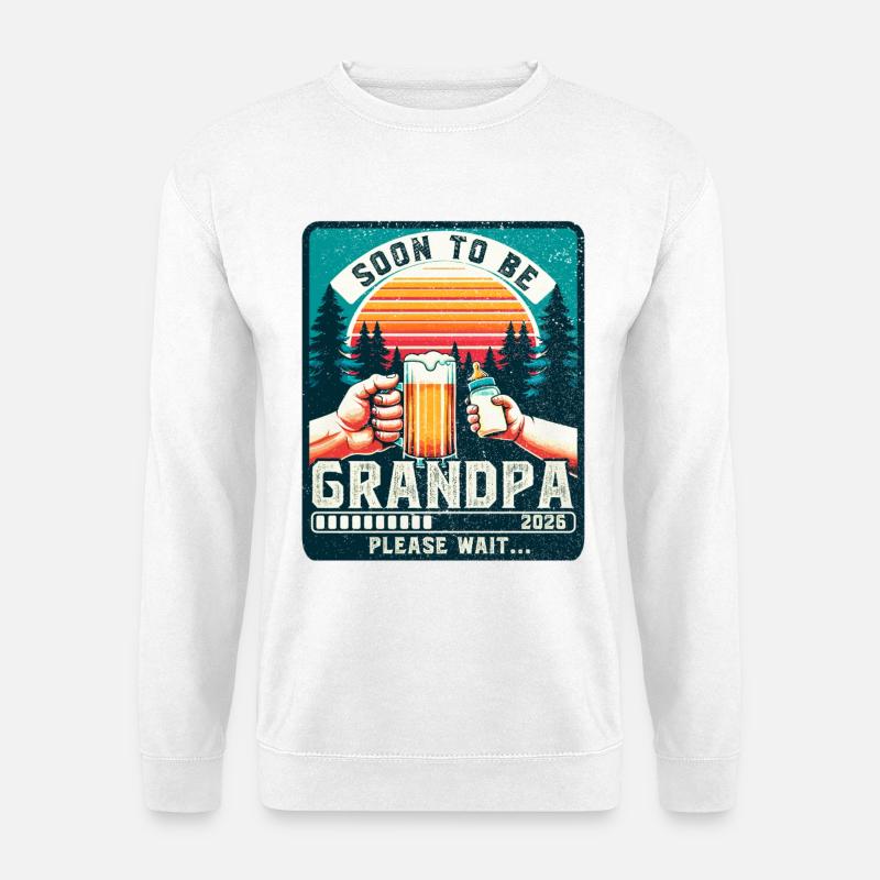 Werdender Opa loading zukünftiger Großvater 2026 - Unisex Pullover - Weiß