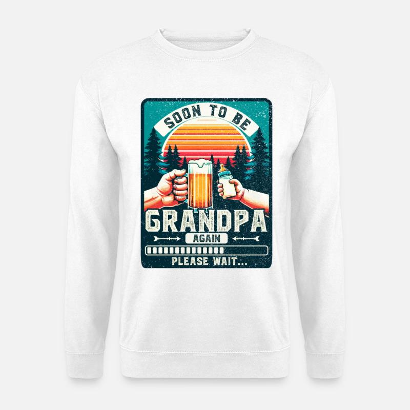 Werdender Opa loading zukünftiger Großvater - Unisex Pullover - Weiß