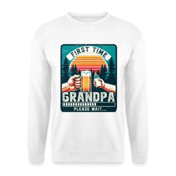 Grandpa-to-be future grandfather for the first time - Unisex Sweatshirt - white - Front