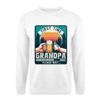 Grandpa-to-be for the first time 2026 - Unisex Sweatshirt - white - Front