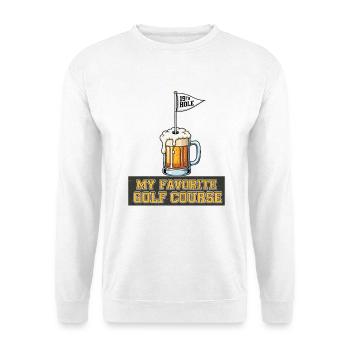 Ma bière de golf préférée - Sweat-shirt Unisexe - blanc - Devant
