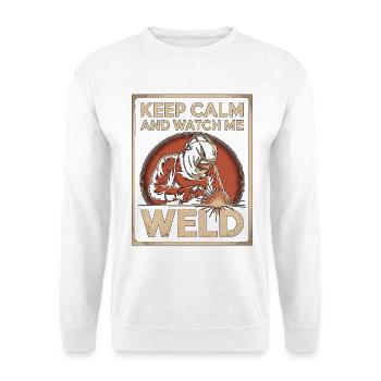 Soudeur Gardez votre calme et regardez-moi souder l’artisanat - Sweat-shirt Unisexe - blanc - Devant