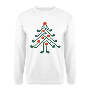 Christmas Golf Tree Golfing Holiday Fun - Unisex Sweatshirt - white - Front