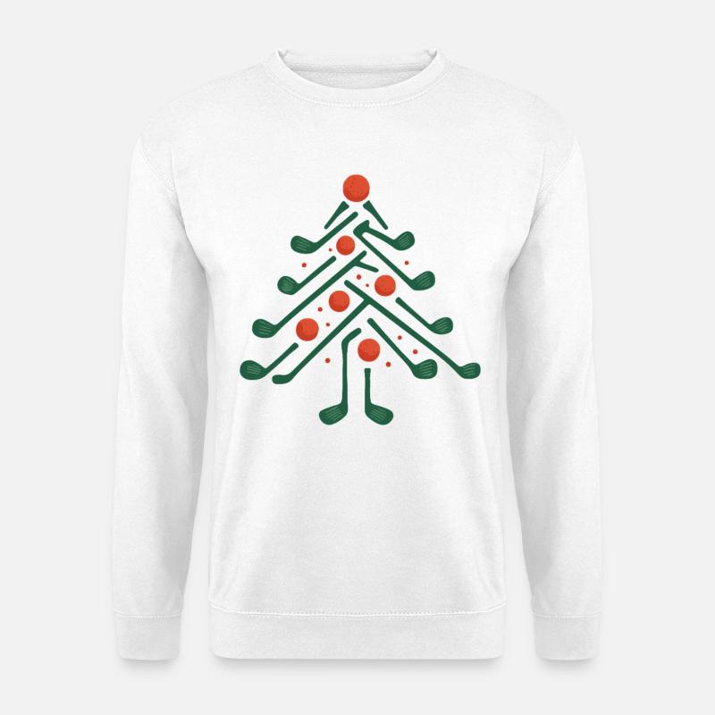 Weihnachten Golf Baum Golfen Urlaub Spaß - Unisex Pullover - Weiß