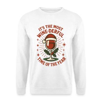 Christmas It's The Most Wine-Derful Time Of The - Unisex Sweatshirt - white - Front