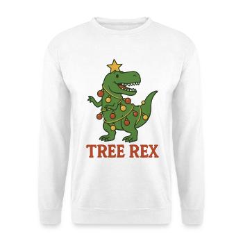 Baum Rex Dinosaurier Weihnachtsspaß - Unisex Pullover - Weiß - Vorne