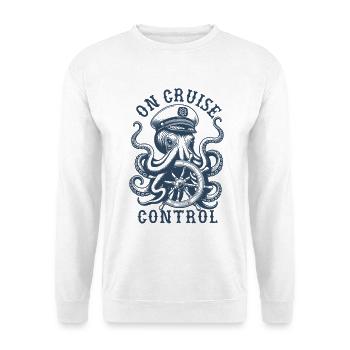 On Cruise Control Captain Octopus Steering Wheel - Unisex Sweatshirt - white - Front