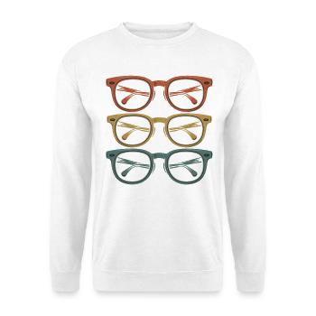 Collection Trio de Lunettes Colorées - Sweat-shirt Unisexe - blanc - Devant