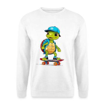 Héros du skateboard tortue - Sweat-shirt Unisexe - blanc - Devant