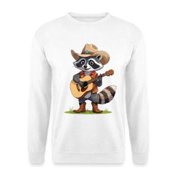 Raccoon Ranchero - Unisex Sweatshirt - white - Front
