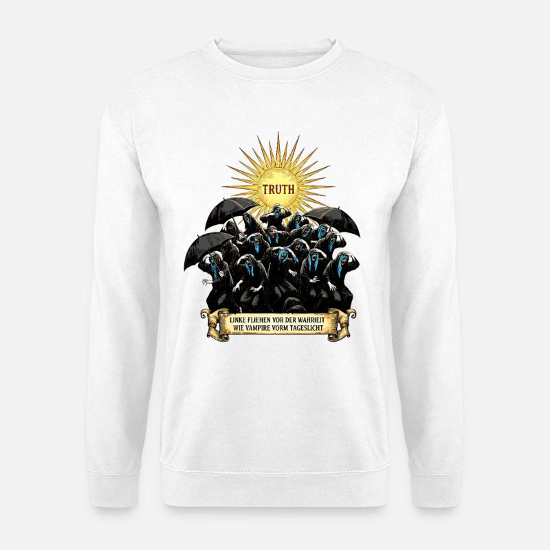 Vampires Avoid the Light Satire - Unisex Sweatshirt - white