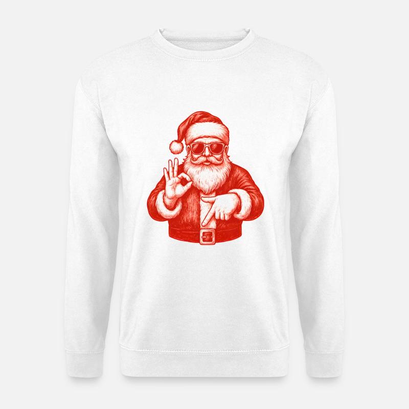 Weihnachtsmann Six Seven Meme Humor - Unisex Pullover - Weiß