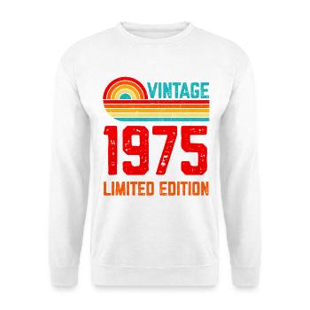 Vintage 1975 Limited Edition 50 Years Birth - Unisex Sweatshirt - white - Front