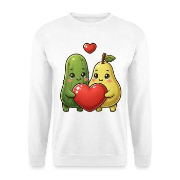 Hearts Fruit Cucumber Pear - Unisex Sweatshirt - white - Front