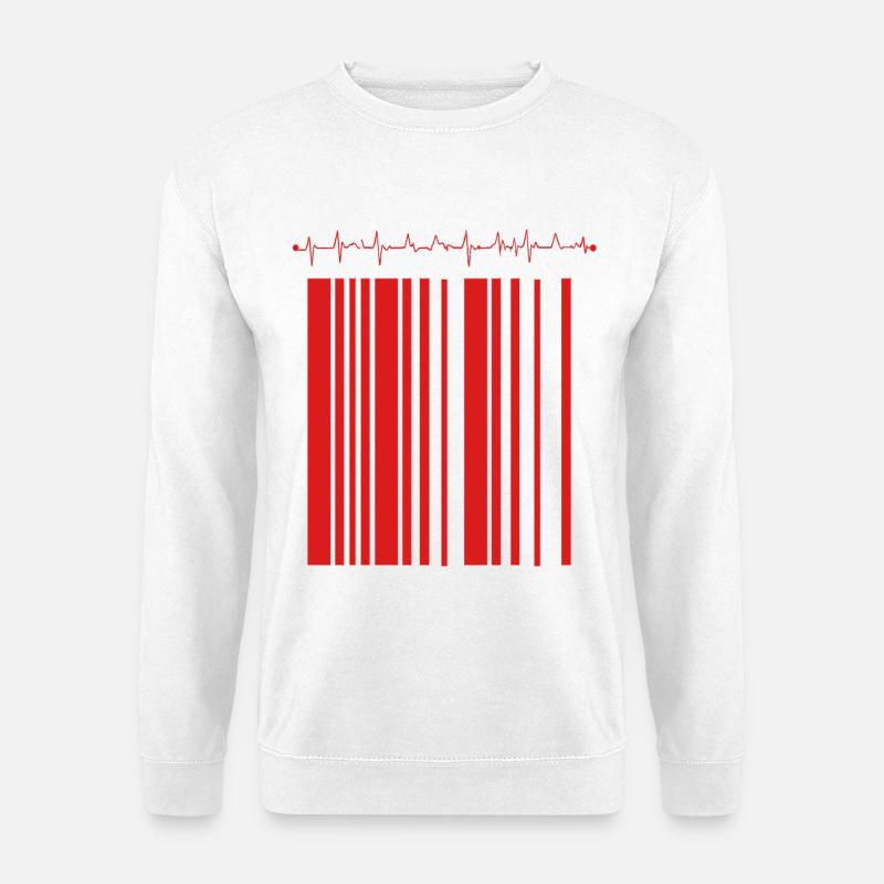 Emergency Stripe Contrast - Unisex Sweatshirt - white
