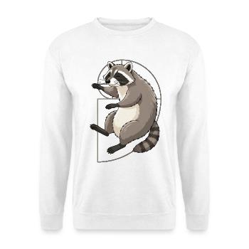 Fibonacci Raccoon Spiral - Unisex Sweatshirt - white - Front