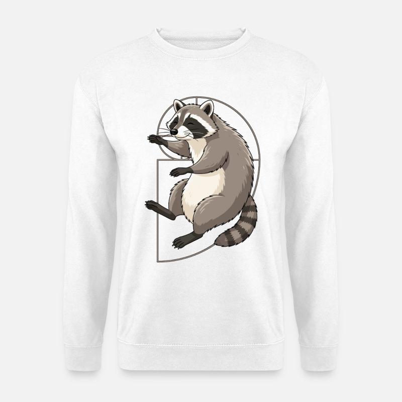 Fibonacci Raccoon Spiral - Unisex Pullover - Weiß