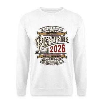 Pensioners 2026 - Retirement - Pension - Unisex Sweatshirt - white - Front