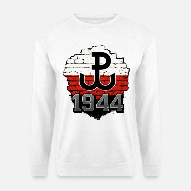 Polska Walcząca 1944 Wandgestaltung - Unisex Pullover - Weiß