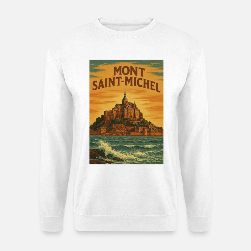 Mont Saint-Michel - Unisex Pullover - Weiß