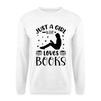 Juste une fille qui aime les livres - Sweat-shirt Unisexe - blanc - Devant