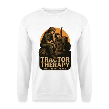 Tractor Therapy Field Is My Peace - Unisex Sweatshirt - white - Front