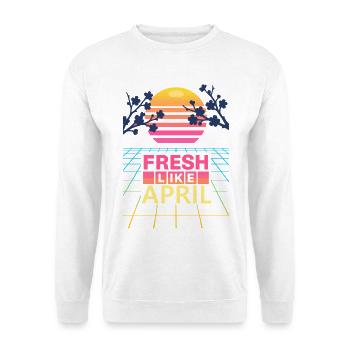 FRESH LIKE APRIL Retro Spring Cherry Blossom - Unisex Sweatshirt - white - Front