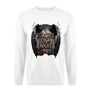 FÜRCHTE DICH NICHT Stein Engelsflügel - Unisex Pullover - Weiß - Vorne