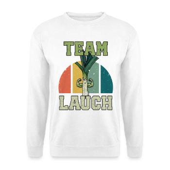 Halérophile TEAM LAUCH Drôle - Sweat-shirt Unisexe - blanc - Devant