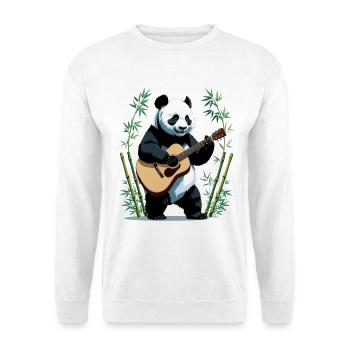 Panda guitarist in the bamboo forest - Unisex Sweatshirt - white - Front