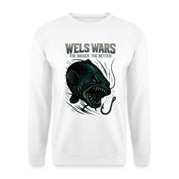 Wels Wars : plus c’est grand, mieux c’est - Sweat-shirt Unisexe - blanc - Devant