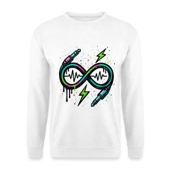 Infinity Neon Energy Music Graphics - Unisex Sweatshirt - white - Front