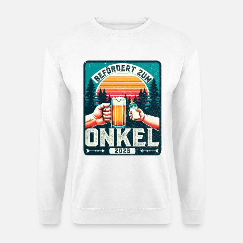 Werdender Onkel Befördert zum Onkel 2026 - Unisex Pullover - Weiß