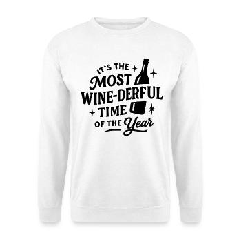 Es ist die weinreichste Zeit des Jahres - Unisex Pullover - Weiß - Vorne