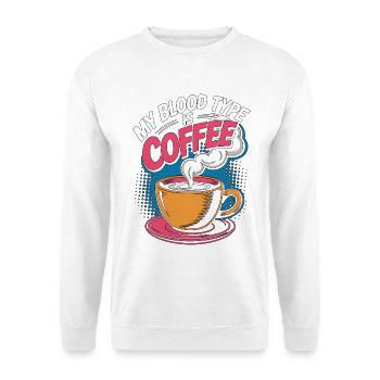 Lab Technician My Blood Type Is Coffee Phlebotomy - Unisex Pullover - Weiß - Vorne