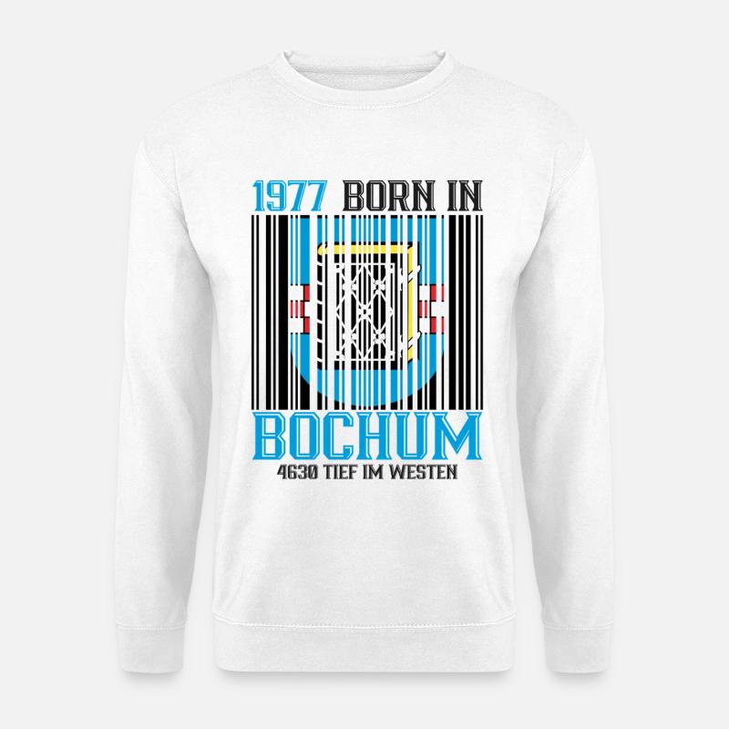 1977 Bochum Shield Barcode - Unisex Sweatshirt - white
