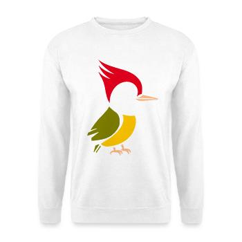 Specht - Unisex Pullover - Weiß - Vorne - Alina (178cm) & Michal (187cm)