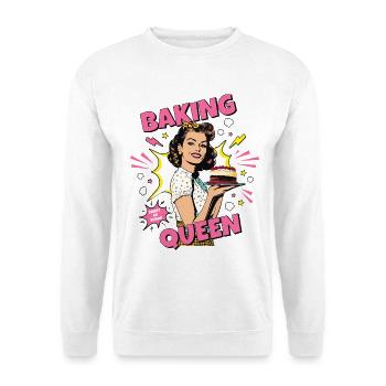 Baking Cake Baking Queen Baking Fairy Baker Pop Art - Unisex Sweatshirt - white - Front