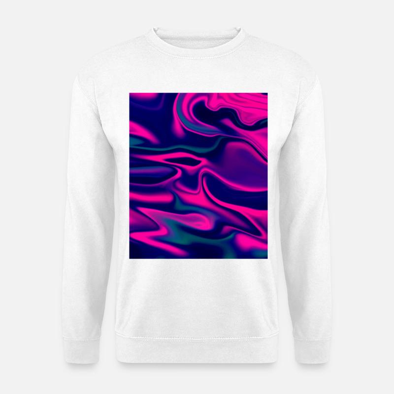 Holographic Flow - Dark Blue Purple Edition - Unisex Sweatshirt - white