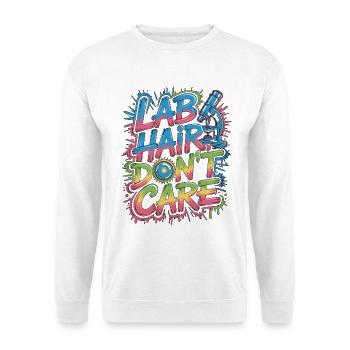 Technicien de laboratoire, laboratoire capillaire s’en fiche, laboratoire clinique - Sweat-shirt Unisexe - blanc - Devant