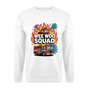 Wee Woo Squad Fire Truck Firefighter - Unisex Sweatshirt - white - Front