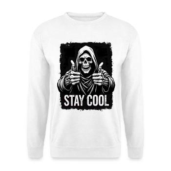 Stay Cool Sensenmann Totenkopf - Unisex Pullover - Weiß - Vorne