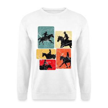 Equestrian Pop Silhouettes Collection - Unisex Sweatshirt - white - Front