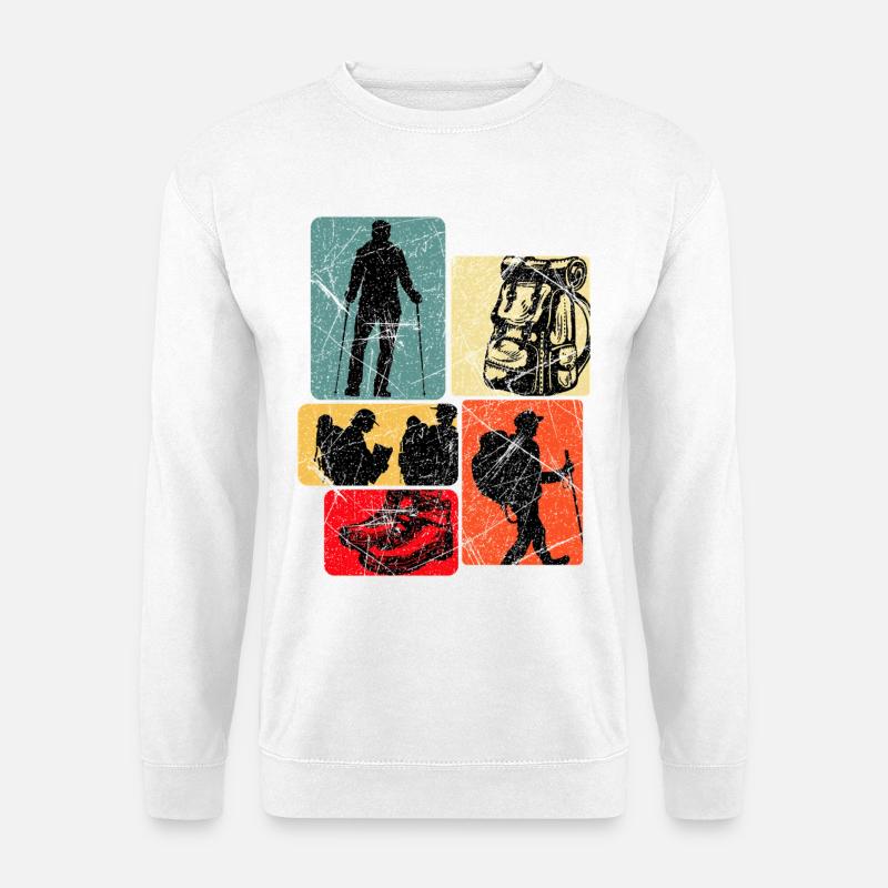 Wanderpfad Collage - Unisex Pullover - Weiß