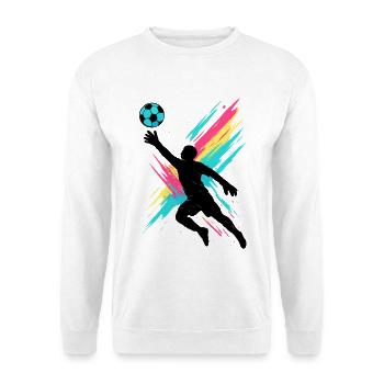 Bang de football coloré, art de football de rue - Sweat-shirt Unisexe - blanc - Devant