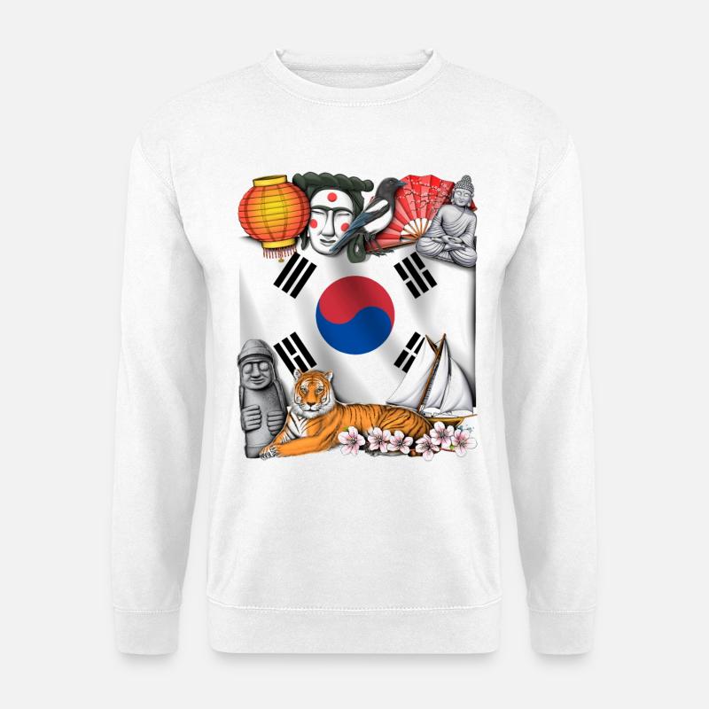 Südkorea - Unisex Pullover - Weiß