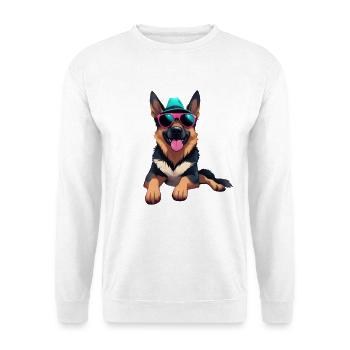 Sunglasses Shepherd Dog - Unisex Sweatshirt - white - Front