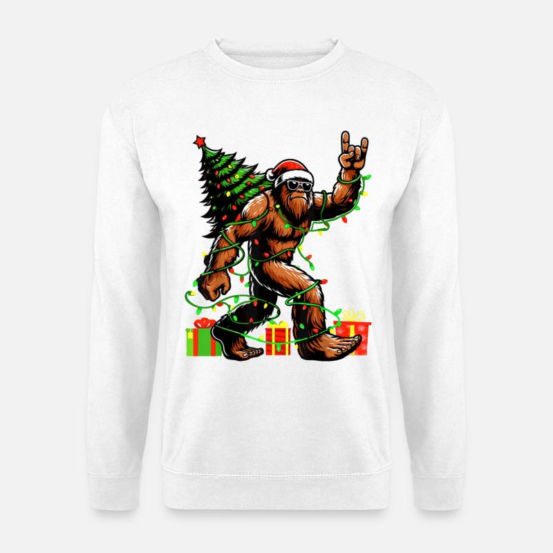 Bigfoot Weihnachtslicht-Held - Unisex Pullover - Weiß
